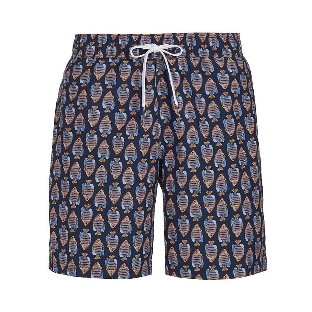 NWT Saks Fifth Avenue Men’s Collection Fish Swim Shorts in Navy in size XXL